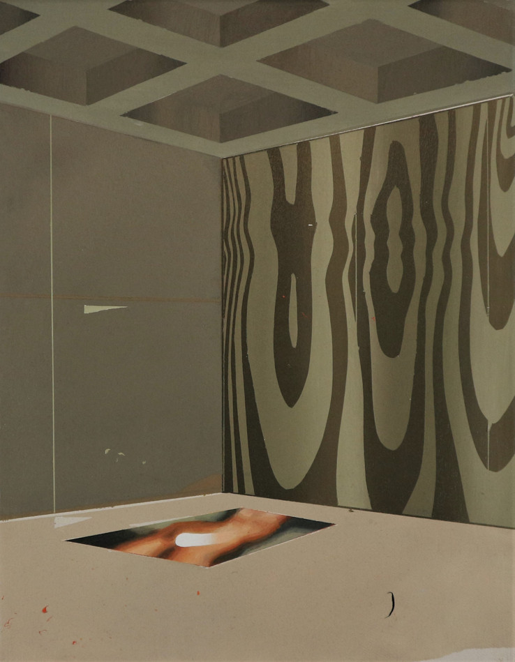 Dušek P. - DIY_floor, 2021,  40x30, akryl na plátně-4