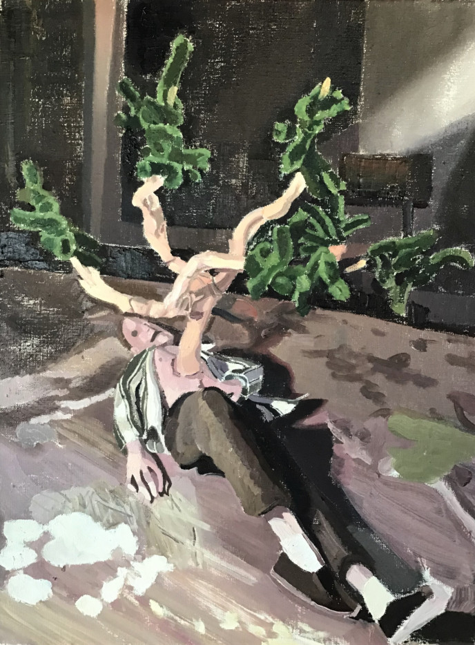 Tomáš J. - Pinus nigra, 2019, 80x60cm, olej na plátně