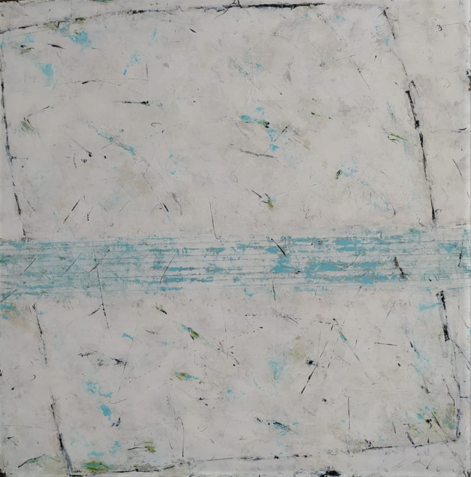 Svoboda J. - Rozdělená událost, 2019, 60x60cm, akryl na plátně