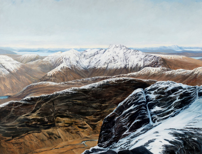 Bachová I. - Cuillinské hory, 2018, 100 x 130cm, olej na plátně-6