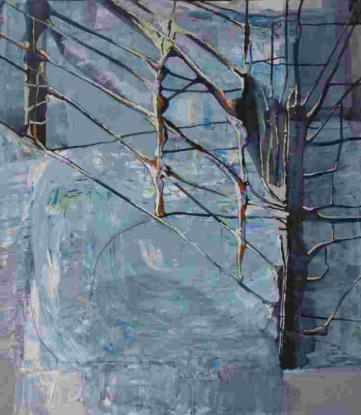 Malina Mir. - Ploty II, 2018, 68x60cm, akryl na sololitu 