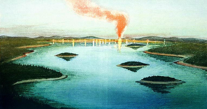 Valečka J. - Červený kouř, 2011, 29x53cm, litografie