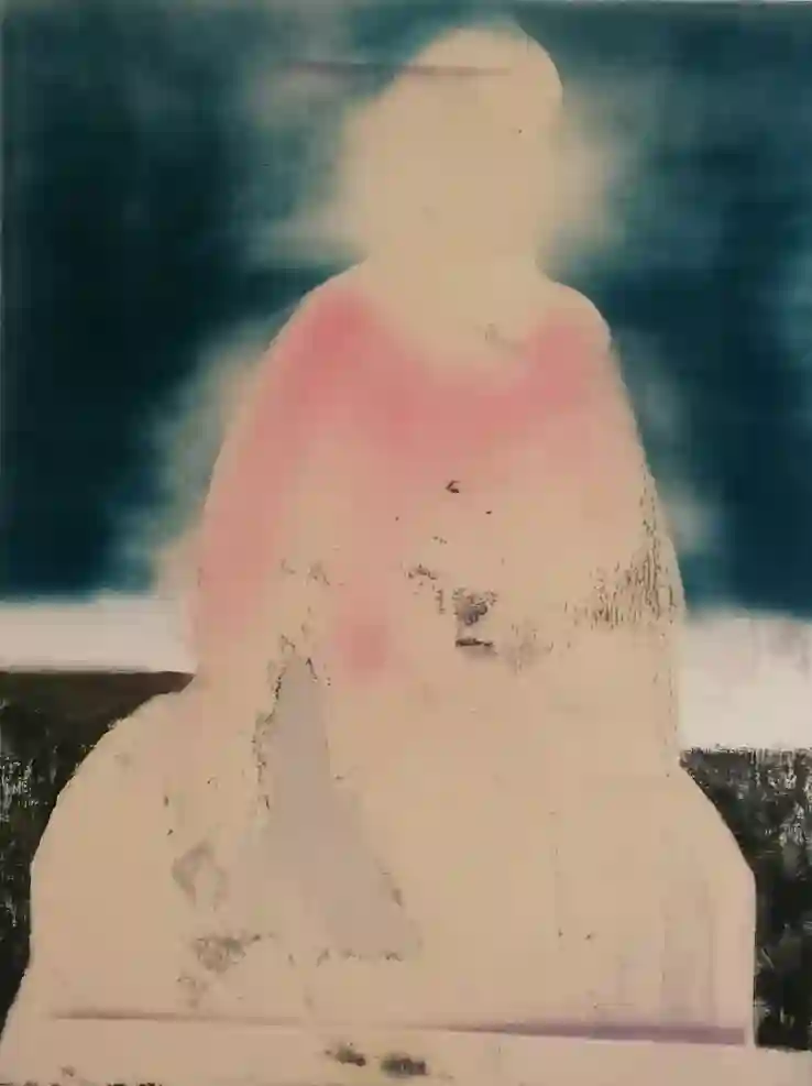Fízik M. - Satan zo zadu, 2021, 80x60cm, olej a sprej na plátně-1