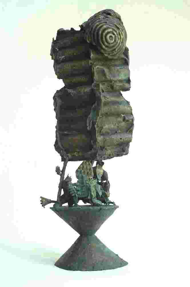 Tománek Z. - Stéla, 76x24x22cm, 2014, bronz