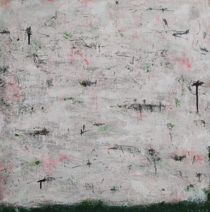 Svoboda J. - Topografie zimního odpoledne, 2017, 60x60cm, akryl na plátně-4