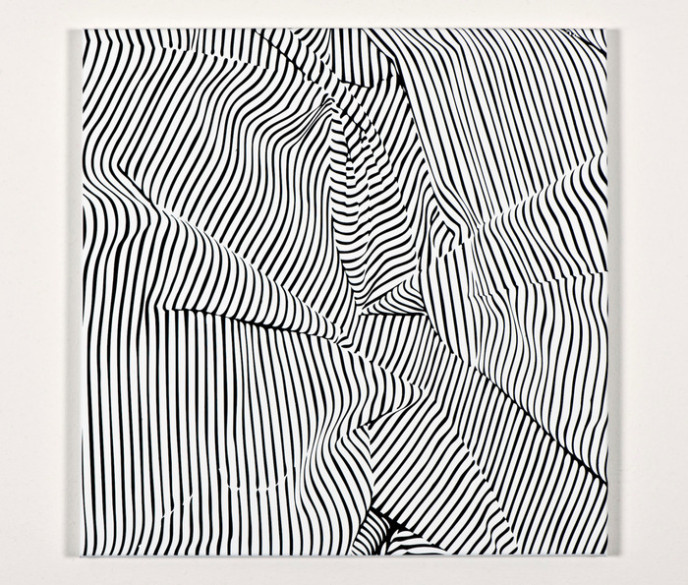 Hayek P. - Textilie,2014, 70x65cm, serigrafie