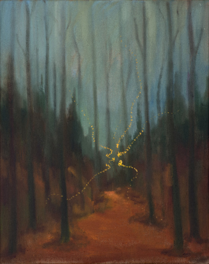 Valečka J. - Světlušky, 2020, 50x40cm, olej na plátně